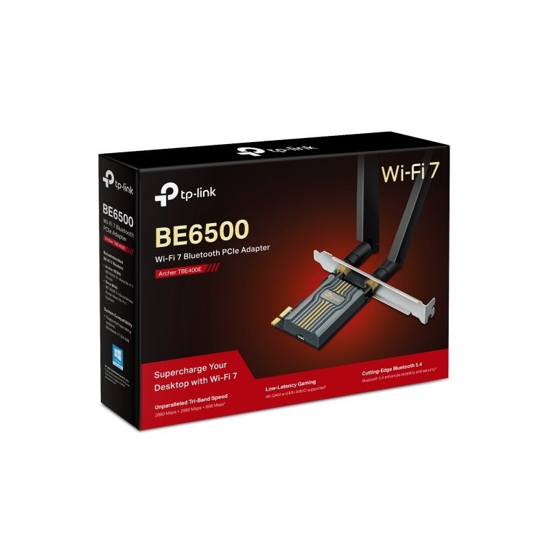 TP-LINK Archer TBE400E (UN)  BE6500 Wi-Fi 7 Bluetooth PCIe Adapter