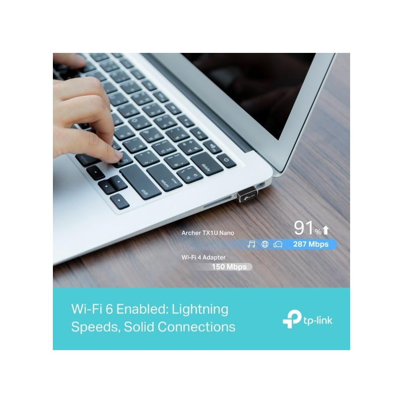 TP-LINK Archer TX1U Nano (EU) AX300 Nano Wi-Fi 6 Wireless USB Adapter