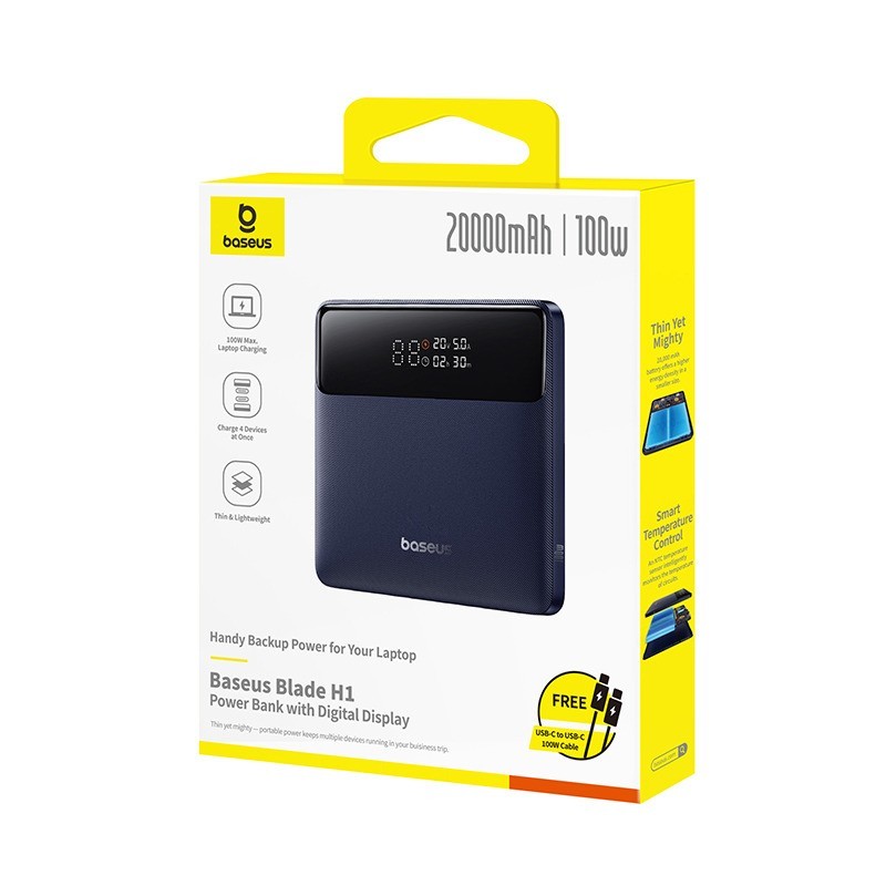 Baseus H1 Fast Charging Power Bank with Digital Display 20000mAh 100W Cosmic