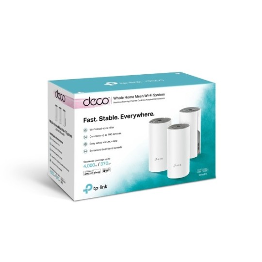 TP-LINK Deco E4 (3-pack) / AC1200 Whole Home Mesh Wi-Fi System