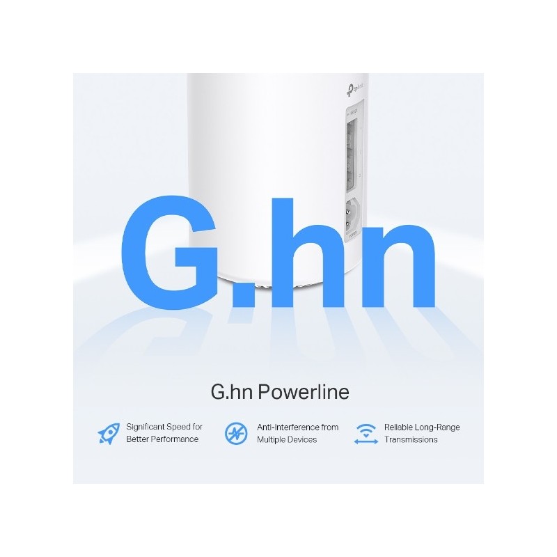 TP-LINK Deco PX50 (3-pack) / AX3000+G1500 Whole Home Powerline Mesh Wi-Fi 6 System