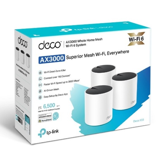 TP-LINK Deco X55 / AX3000 Whole Home Mesh Wi-Fi 6 Unit / System