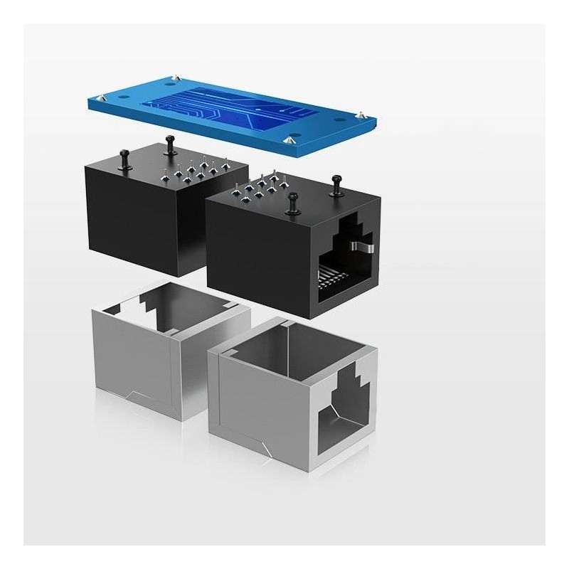 UGREEN RJ45 Network Keystone Jack Inline Coupler Female to Female 1pcs - NW114 - 20390
