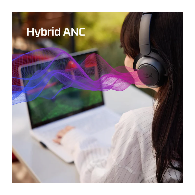 HyperX Cloud Mix 2 – Dual Wireless Over-Ear Headphones with ANC, 2,4GHz dongle, Bluetooth 5.3