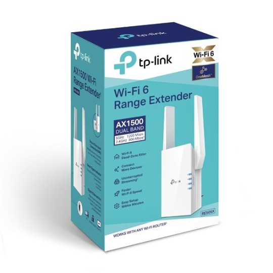 TP-LINK RE505X / AX1500 Wi-Fi Range Extender