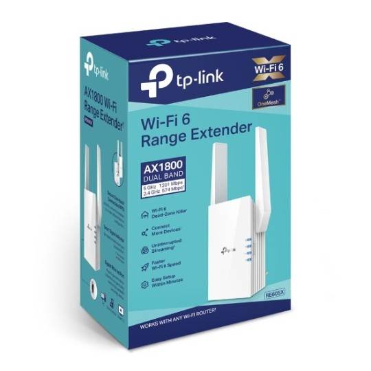 TP-LINK RE605X / AX1800 Wi-Fi 6 Range Extender