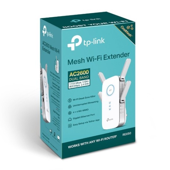 TP-LINK RE650 / AC2600 MU-MIMO Wi-Fi Range Extender