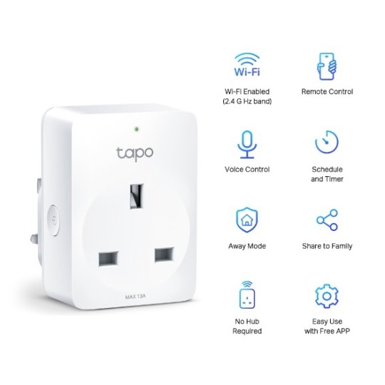 TP-LINK Tapo P100 (1-pack) / Mini Smart Wi-Fi Socket
