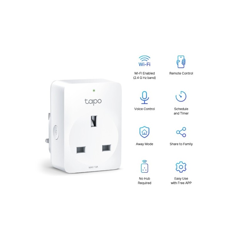 TP-LINK Tapo P100 (1-pack) / Mini Smart Wi-Fi Socket