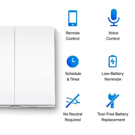 TP-LINK Tapo S220 / Smart Light Switch 2 Gang 1 Way