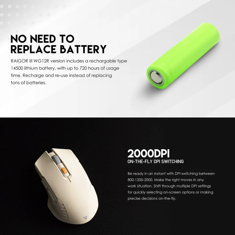 Fantech Raigor Gen III WG12R Rechargeable Wireless Gaming Mouse – Precision & Comfort