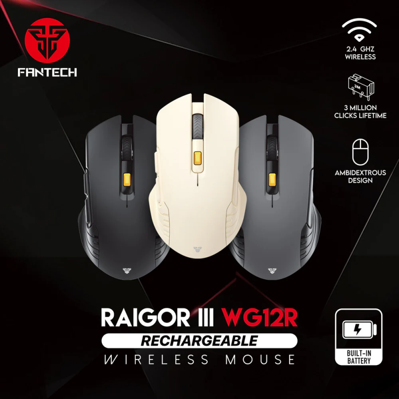 Fantech Raigor Gen III WG12R Rechargeable Wireless Gaming Mouse – Precision & Comfort