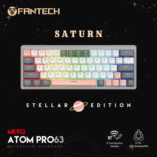 Fantech MK912 Atom Pro63 RGB Wireless Gaming Keyboard – Compact & Customizable