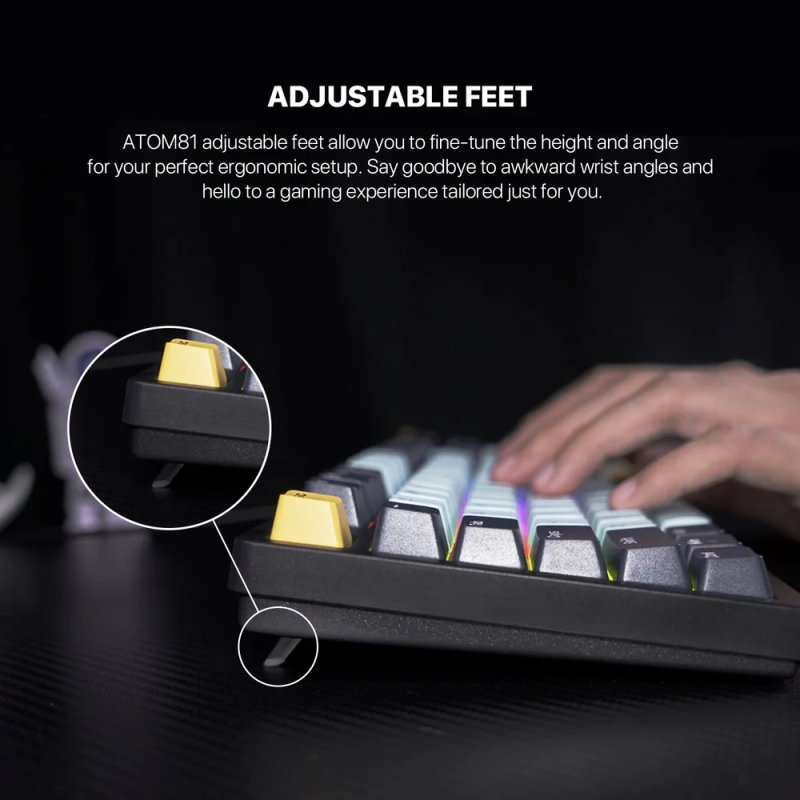 Fantech MK875 V2 Atom 81 RGB Mechanical Gaming Keyboard – Compact & Responsive