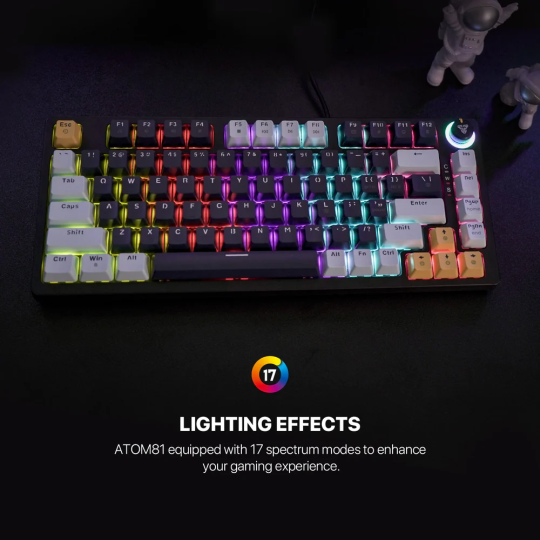 Fantech MK875 V2 Atom 81 RGB Mechanical Gaming Keyboard – Compact & Responsive