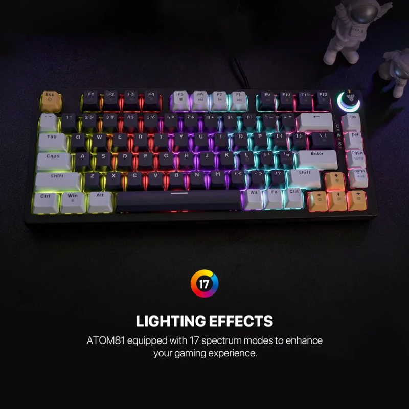 Fantech MK875 V2 Atom 81 RGB Mechanical Gaming Keyboard – Compact & Responsive