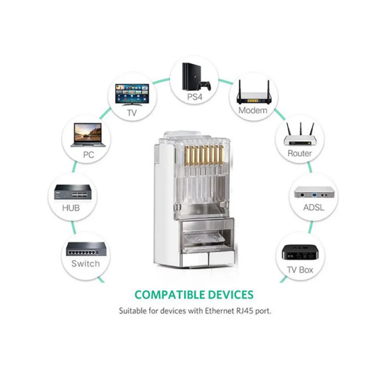 UGREEN Cat 6 Shielded Crystal Head - NW111 - 20333