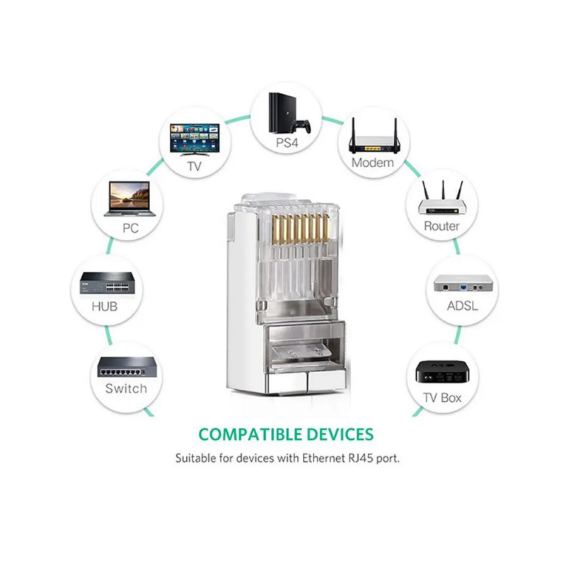 UGREEN Cat 6 Shielded Crystal Head - NW111 - 20333