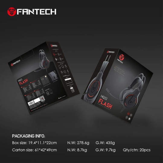 Fantech Flash HQ53 Lightweight Gaming Headset – Comfortable & Clear Audio