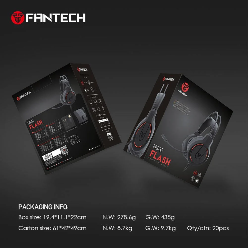Fantech Flash HQ53 Lightweight Gaming Headset – Comfortable & Clear Audio