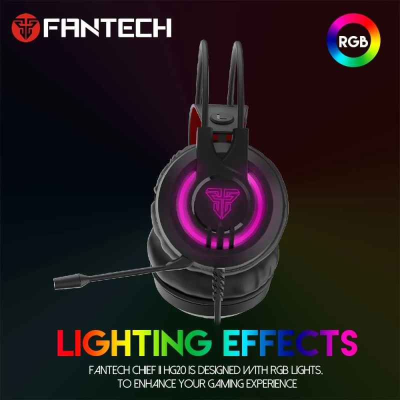 Fantech Chief II HG20 RGB Gaming Headset – Clear Sound & Stylish Design