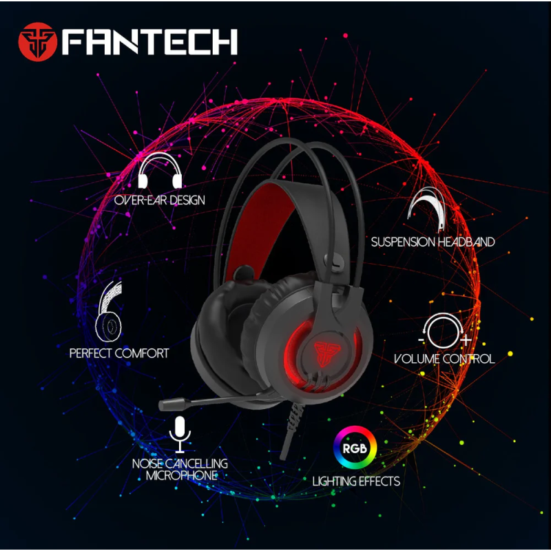 Fantech Chief II HG20 RGB Gaming Headset – Clear Sound & Stylish Design