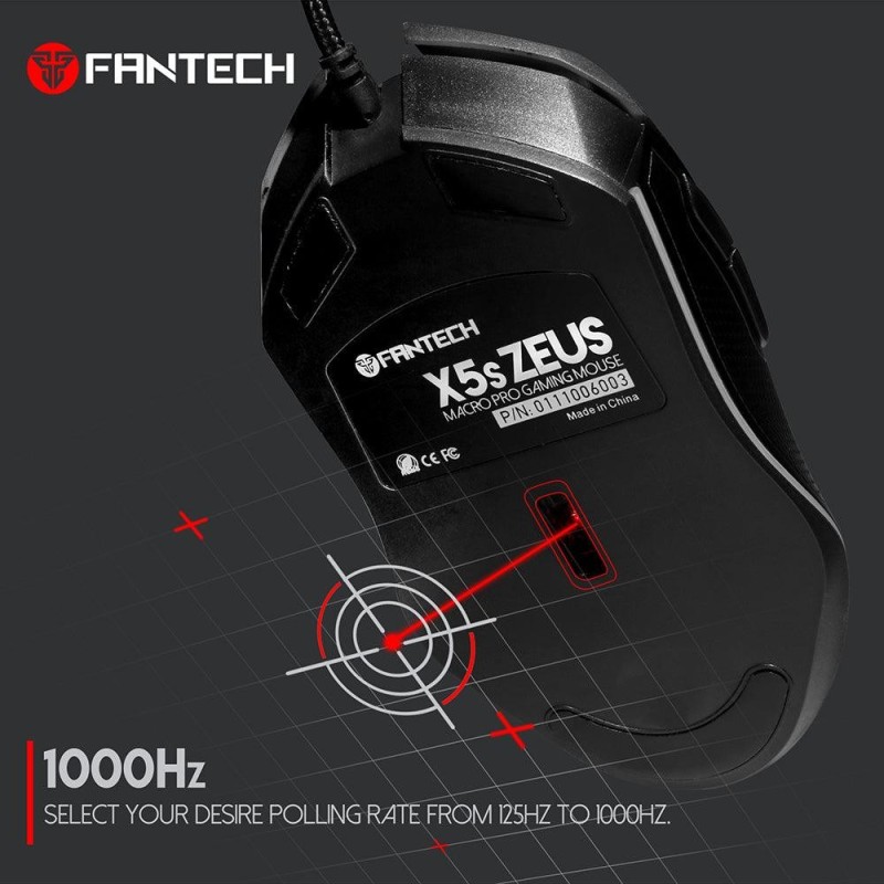 Fantech Zeus X5s Macro Pro Gaming Mouse – High Precision & RGB Lighting