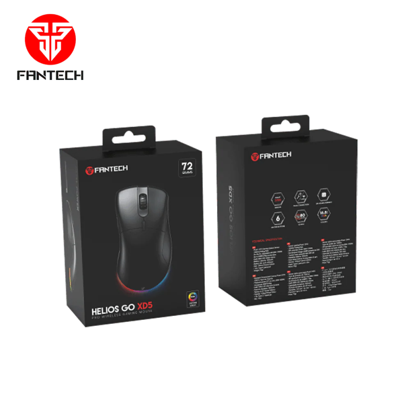 Fantech Helios XD5 Wireless Gaming Mouse – Ergonomic & High-Precision