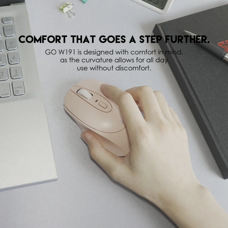 Fantech W191 Wireless Mouse – Silent Click & Ergonomic Design