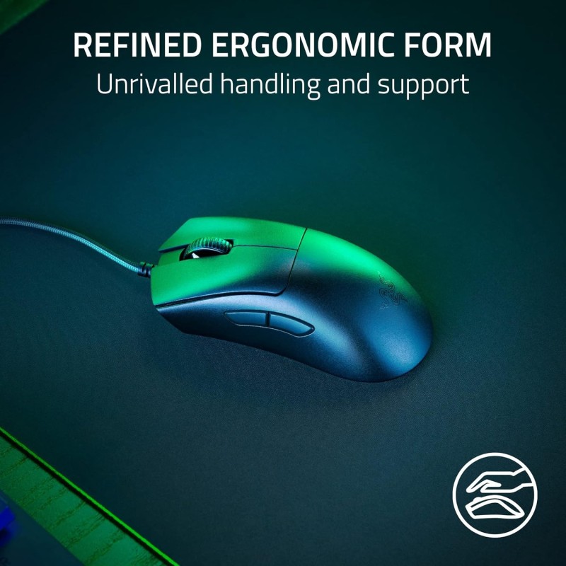 Razer DeathAdder V3 Wired Gaming Mouse – Ergonomic RGB Optical PC & Laptop Mouse