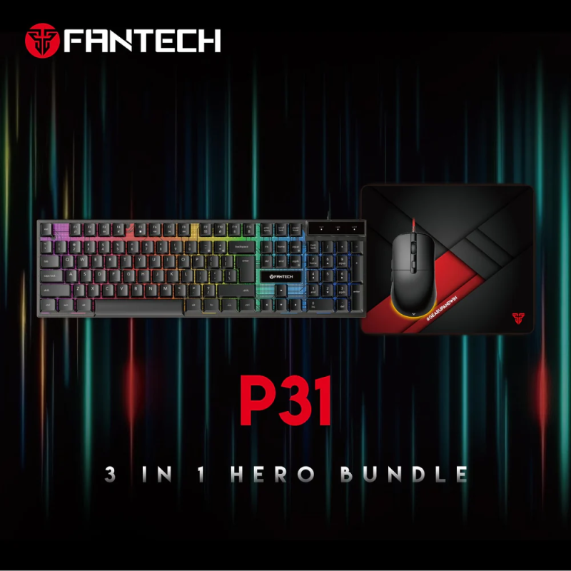 Fantech P31 Hero Bundle Gaming Set – Keyboard, Mouse, Headset & Mousepad Combo