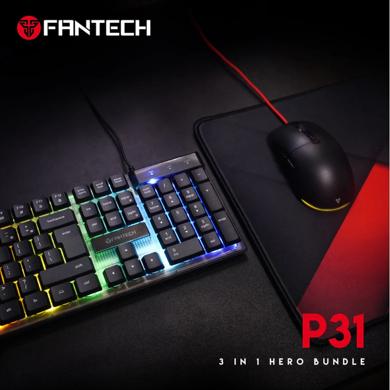 Fantech P31 Hero Bundle Gaming Set – Keyboard, Mouse, Headset & Mousepad Combo