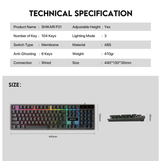 Fantech P31 Hero Bundle Gaming Set – Keyboard, Mouse, Headset & Mousepad Combo