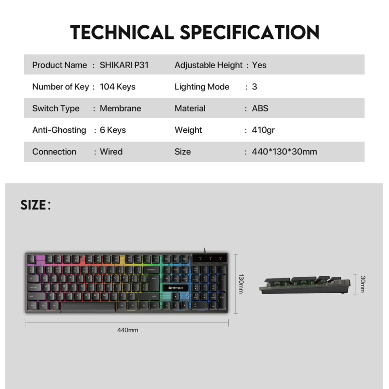 Fantech P31 Hero Bundle Gaming Set – Keyboard, Mouse, Headset & Mousepad Combo
