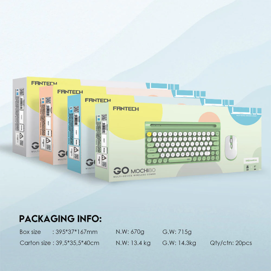 Fantech Mochi WK897 Wireless Keyboard & Mouse Combo – 80 Keys for Windows