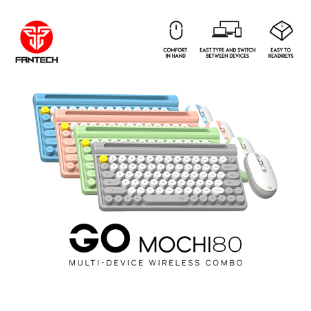 Fantech Mochi WK897 Wireless Keyboard & Mouse Combo – 80 Keys for Windows