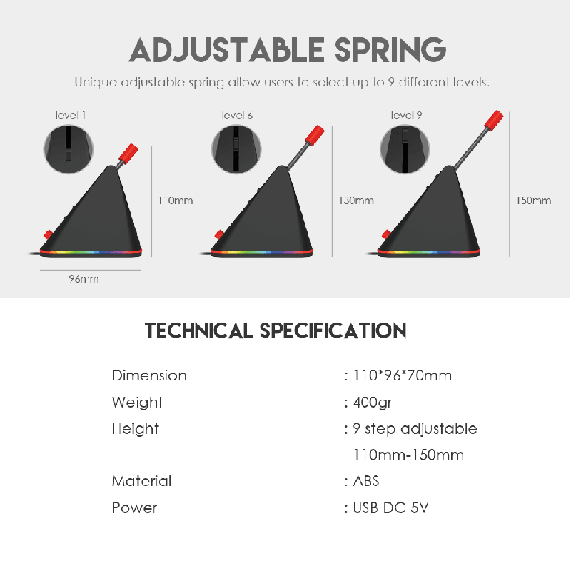 Fantech MBR01 Prisma Mouse Bungee – Cable Management for Smooth Gaming