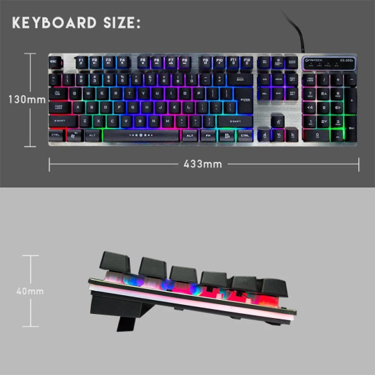 Fantech KX-302S Major Gaming Keyboard & Mouse Combo – Durable & Responsive Set