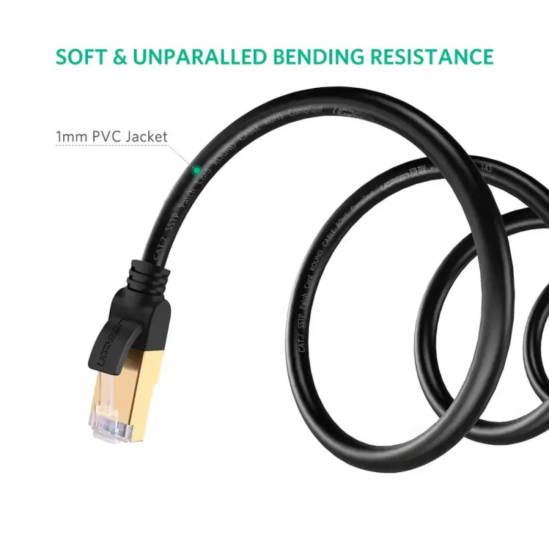UGREEN Cat 7 F/FTP Lan Cable (Black) - NW107 - 11229