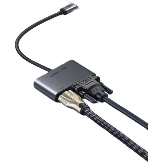 UGREEN USB-C to HDMI + VGA Adapter with PD (simultaneously use) - CM162 - 50505