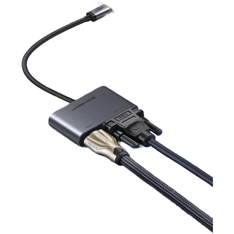 UGREEN USB-C to HDMI + VGA Adapter with PD (simultaneously use) - CM162 - 50505