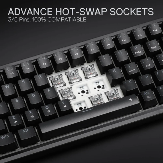 Redragon K709 65% Wired RGB Gaming Keyboard – Compact & Responsive