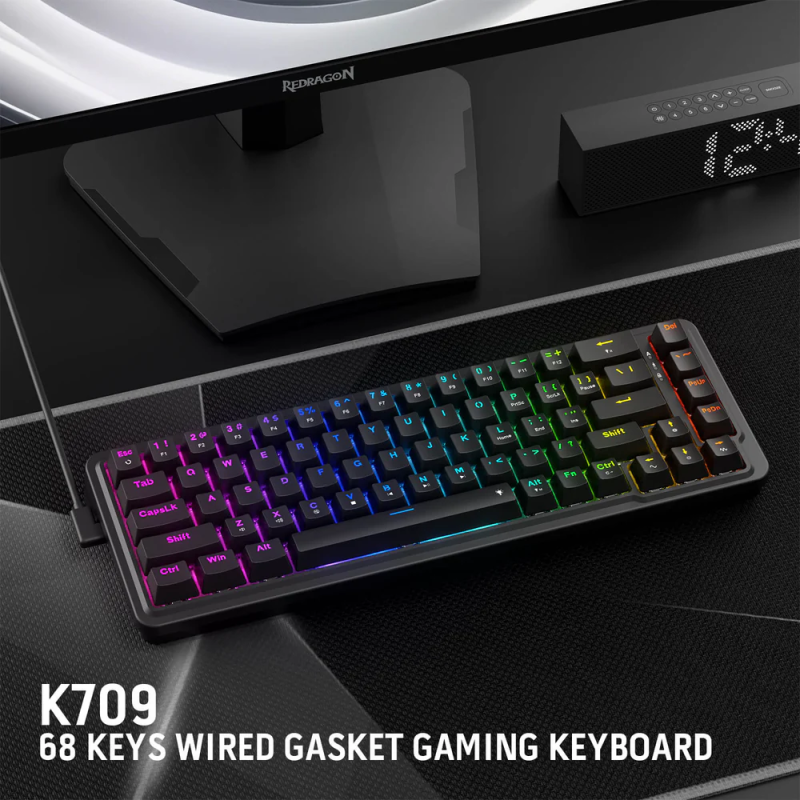 Redragon K709 65% Wired RGB Gaming Keyboard – Compact & Responsive