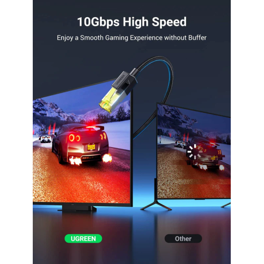 UGREEN CAT7 Shielded Round Cable with Braided Modular Plugs - NW150 - 80420