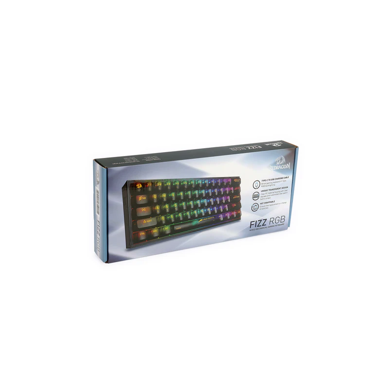 Redragon K617CTB-RGB 60% Wired RGB Gaming Keyboard – Compact & Responsive