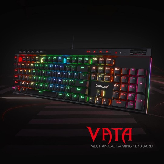 Redragon K580 VATA RGB Mechanical Gaming Keyboard – LED Backlit & Responsive