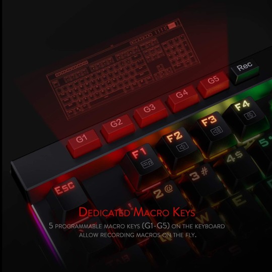 Redragon K580 VATA RGB Mechanical Gaming Keyboard – LED Backlit & Responsive