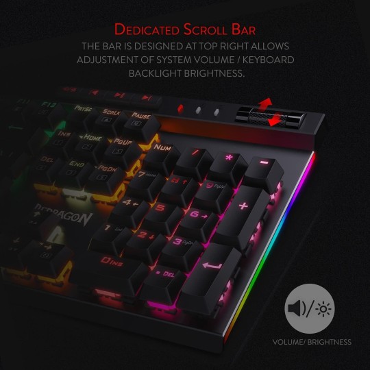 Redragon K580 VATA RGB Mechanical Gaming Keyboard – LED Backlit & Responsive