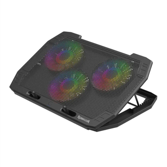 Redragon Ingrid GCP511 Laptop Cooler – 3 RGB Fans for Laptops Up to 17"