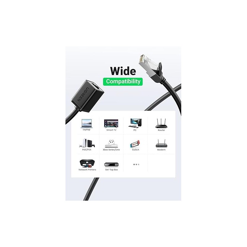 UGREEN Cat6 F/UTP Male To Female Ethernet Extension - NW112 - 11278